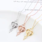 925 Silver Jewelry 2020 New Arrival 925 Silver Heart And Key Necklace Jewelry Made In China
