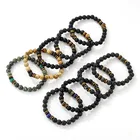 Natural Factory Wholesale High Quality Natural Stone Wooden Mens Beads Bracelet