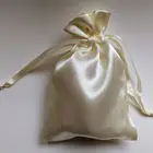 Silk Bag For Wedding Wholesale Custom Logo Small Luxury Silk Satin Drawstring Bag For Gift Jewelry Wedding