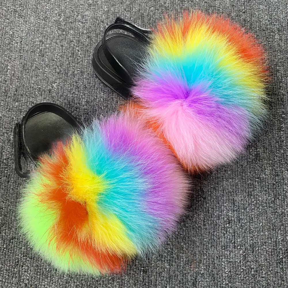 kid fur slides wholesale