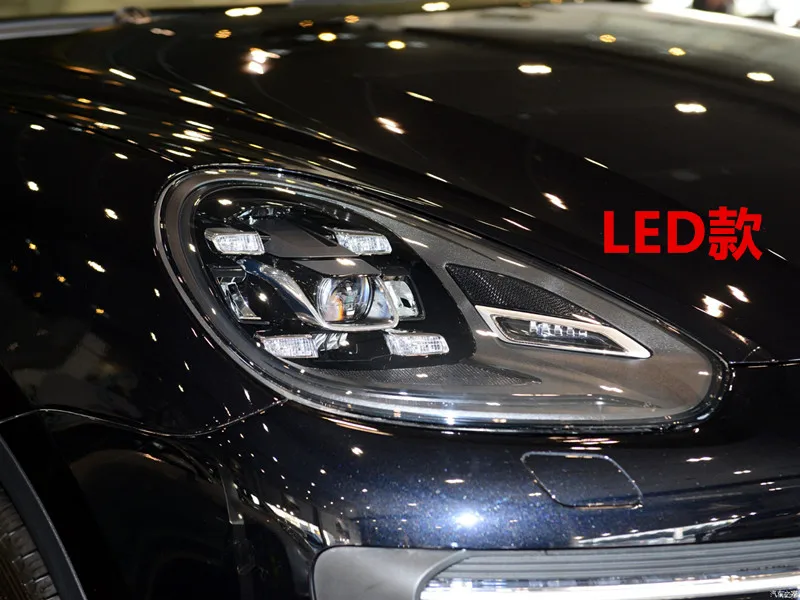 product replacement car xenon led headlight black housing back base for porsche cayenne headlamp back base 2015 2017-7