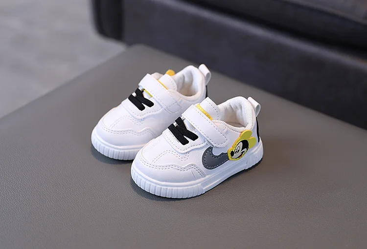 White Casual Shoes For Baby Boy Girl Brand Children Sneaker Mickey