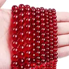 Red Agate Natural Redred 45pcs/strand 8mm Pomegranate Red Agate Natural Stone Loose Beads For Jewelry Making