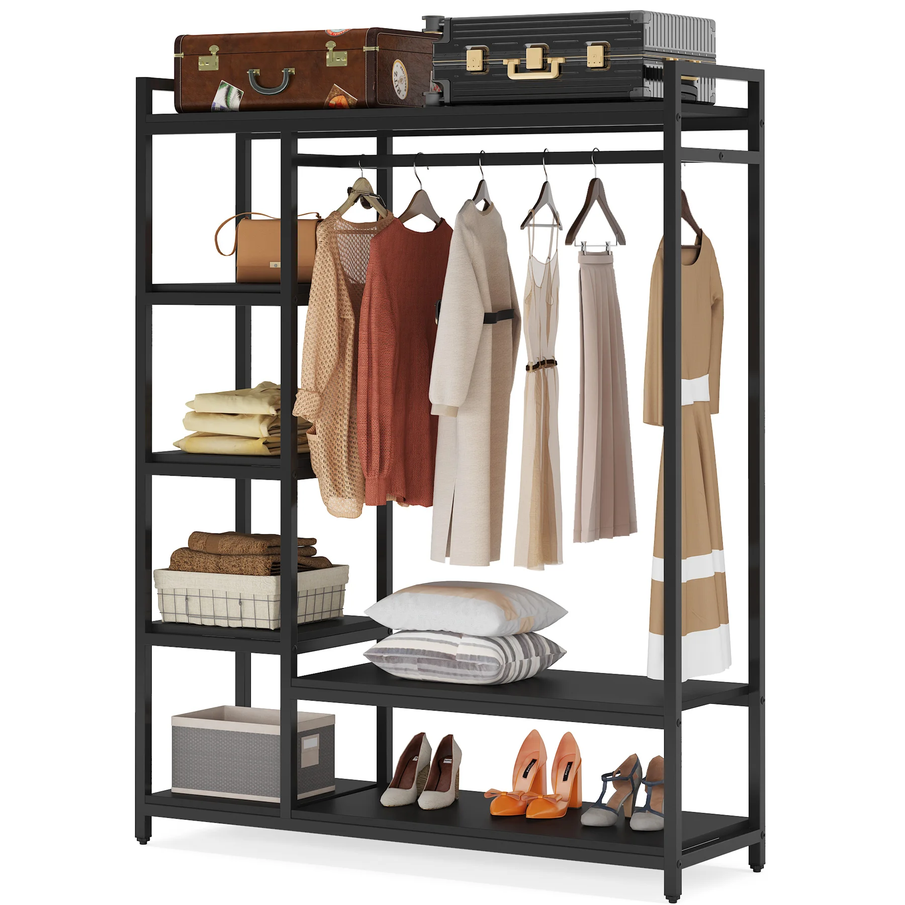 Tribesigns Stainless Steel Clothing Dress Display Rack  for Retail Store Custom Shop