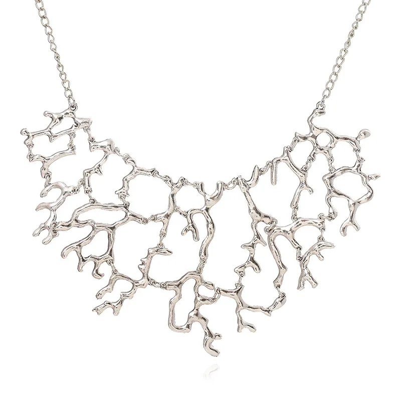 Charm Choker Coral Chain Branch Women Tree Jewelry Pendant Fashion Necklace 