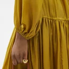 Tiered Satin Midi Dress Ladies Elegant Tie Waist Long Sleeve Casual Dress Custom