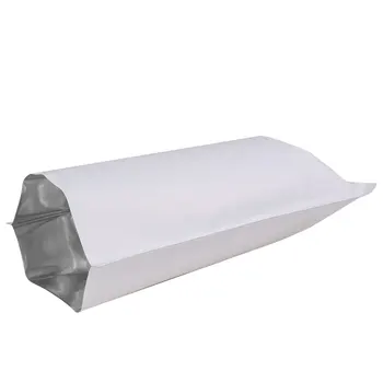 100pcs/Pack Custom Logo Printed Recyclable Matte White Heat Seal Mylar Bags Storage Organizer Sachet Packaging Bag