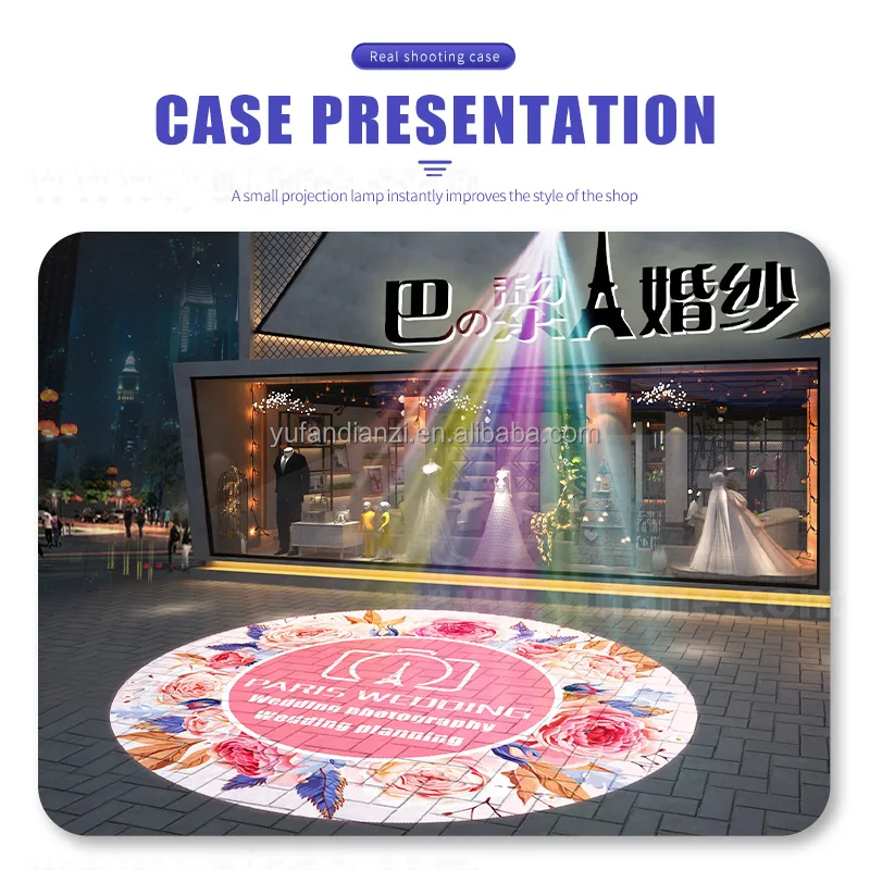 Yufan Movable and Static Gobo Projector Pattern Spotlight Custom Advertising logo Projection Light