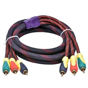 3RCA To 3RCA Audio Cable 3RCA RGB AV Audio Video Component Cable For Speaker