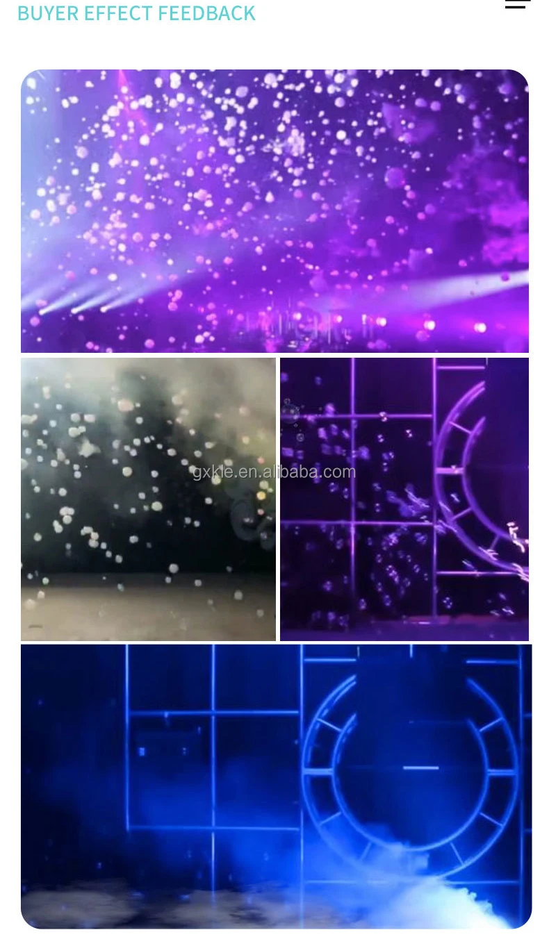 LED Fog Bubble Machine for Party Equipment Dry Ice with Smoke Effect Bubble Machine