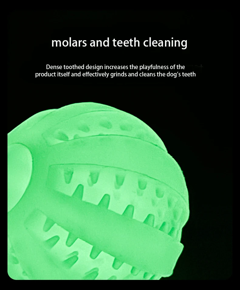 New Hot Selling Glow-in-the-dark Dog Toy Ball Bite-resistant Teeth-grinding Toys Leaky Food Pet Toys Pet Supplies factory