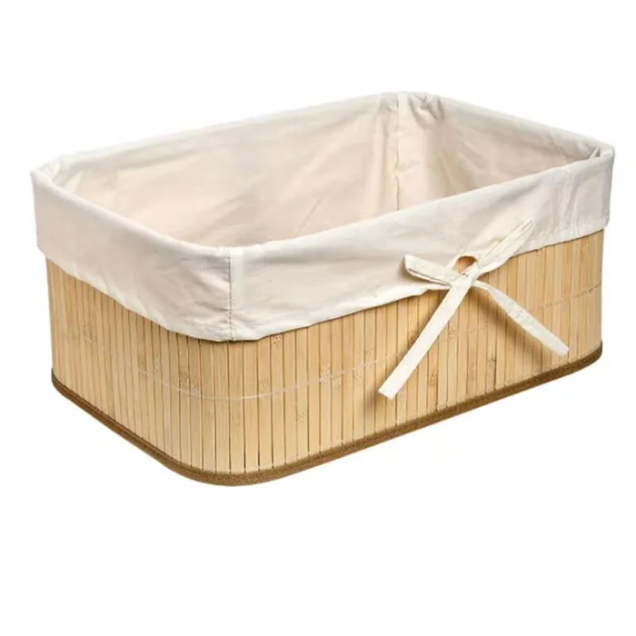 HUAYI  Hand-woven bamboo laundry baskets large capacity foldable storage basket with lid