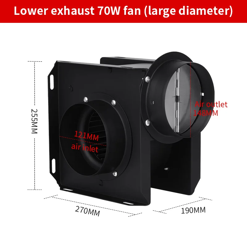 Centrifugal Fan, 220V/110V, 90W, Inline, BBQ - detail 10