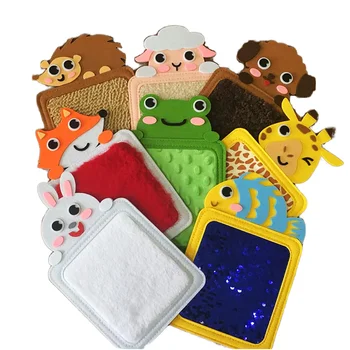 Custom Sensory Portable Plush Felt Cloth Skin Toys Special Need Children's Toy Cognitive  Animal Hair Craft Kits