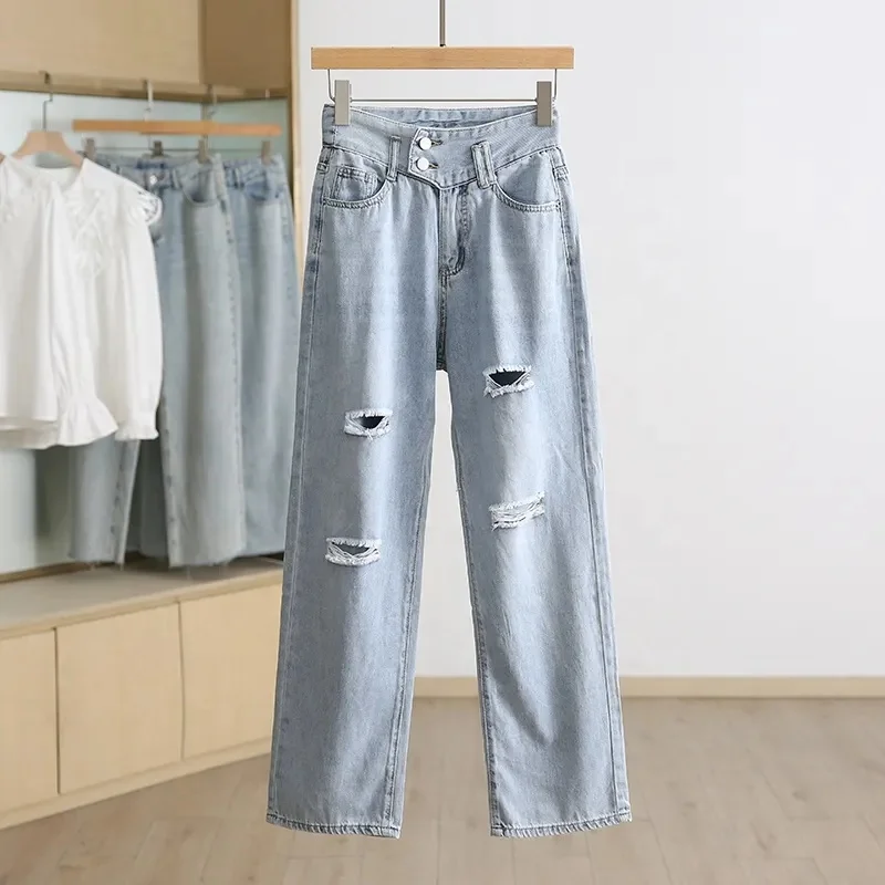 Women's Wide Leg Jeans High Waist Baggy Jeans for Women Loose Boyfriends Jeans Denim Pants