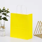 Yellow Blue Bags Pink Yellow Red Blue White Black Paper Bags High Quality Printed Kraft Paper Bags With Handle