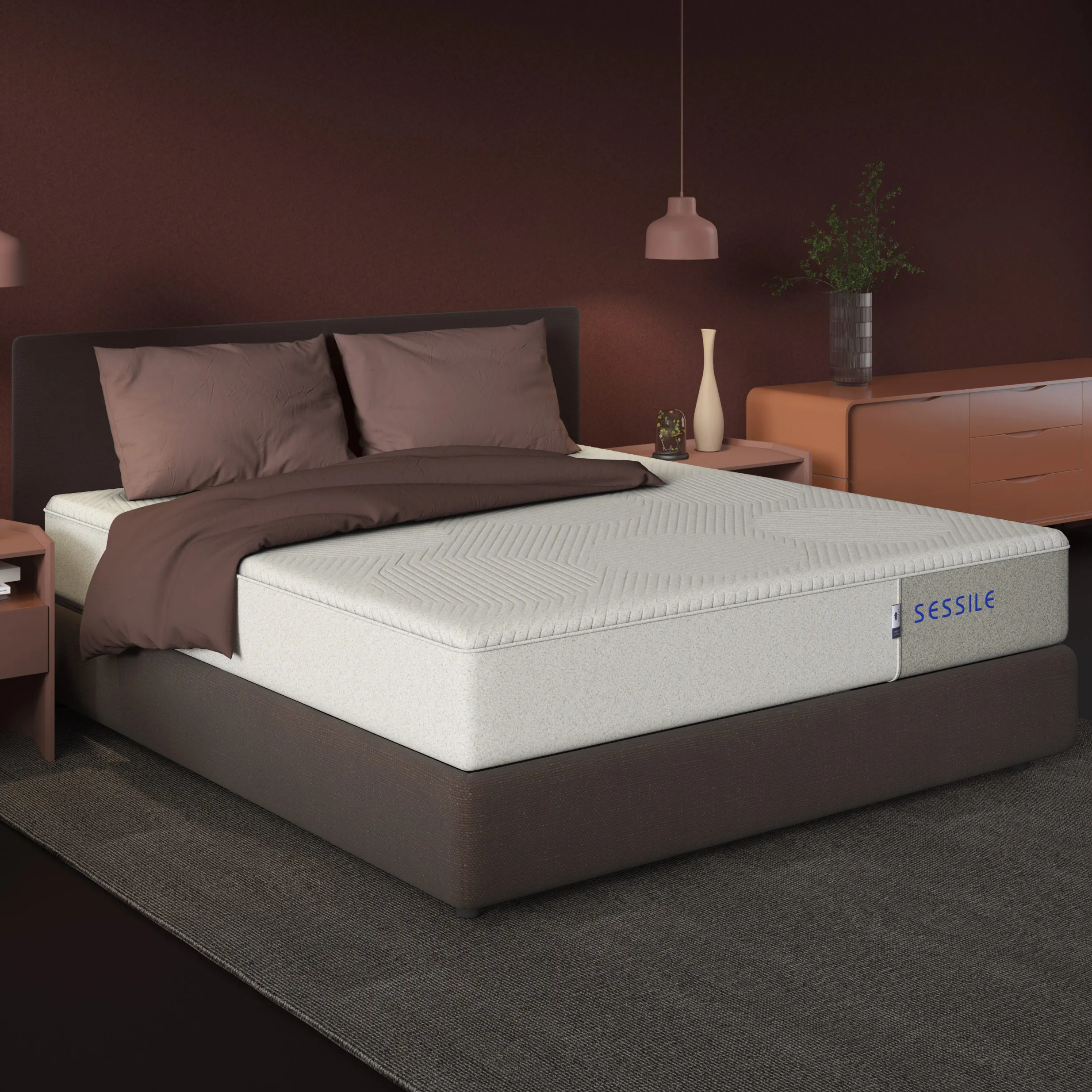 double bed and orthopedic mattress