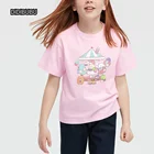 Kids T-shirt DIDIBUBU OEM Pure Cotton Lovely Cartoon Animals Printed Short Sleeve Kids T-shirt Plain