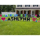 Birthday Banner Custom Outdoor Waterproof Corrugated Lawn Sign 1St 1 Birthday Decorations Banner