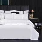 Cotton Bedding Sets Wholesale 100% Luxury Cotton White Hotel Duvet Cover Bedding Sets King Size