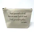 Personalized Bag Canvas Canvas Personalized Logo Custom Printing Zipper Bag Canvas Made For Cosmetic Packing