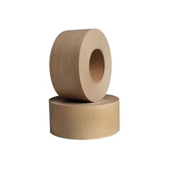 Hot melt glue High quality Sticker strong Biodegradable Brown Craft Packaging Self Adhesive Kraft paper Tape