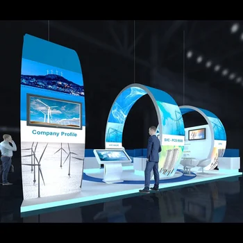 9x4m Advertising Ideas Booth Stand Exhibition Equip Modular Trade Show booth exhibit Circular Display