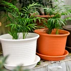 Plastic Pot Deepbang Cheap Customized Colorful Eco Friendly Plastic Resin Round Flower Pot For Garden