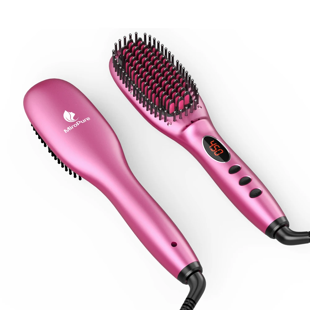 New Arrival Hair Straightening Brush With 30 Second Quick Heat Up Function  For Salon Use Or Home Use For Difficult To Style Hair - Buy Hair  Straightening Brush 400 Degrees,Hair Straightener Comb