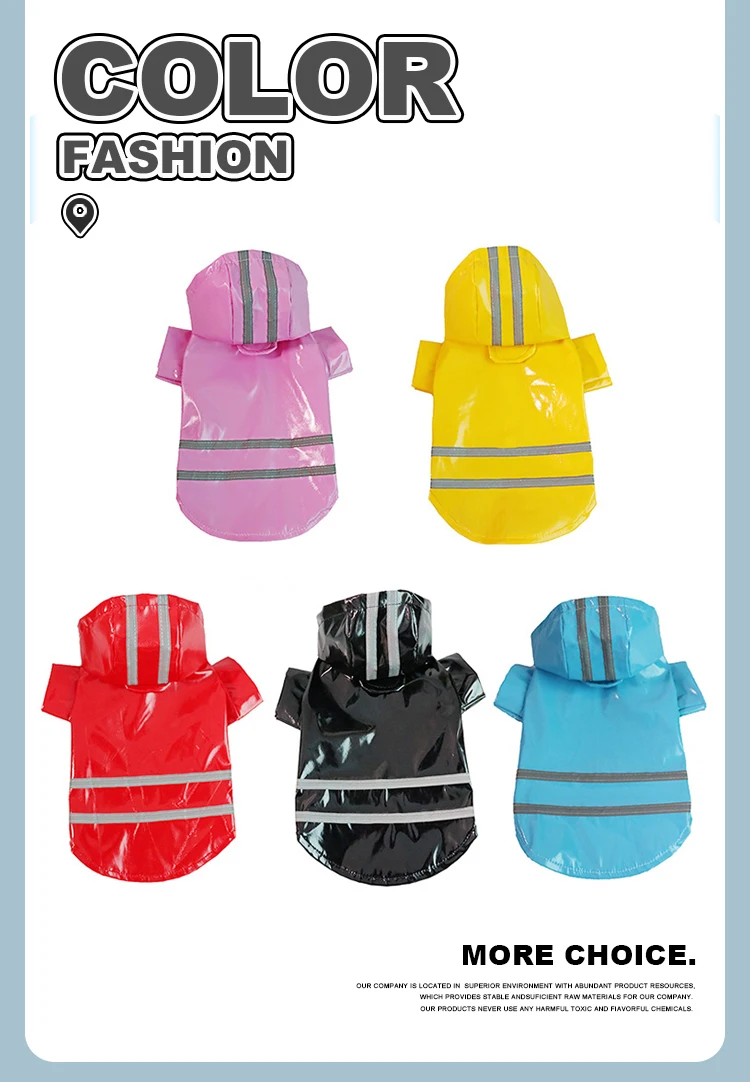 Adjustable Waterproof Reflective Coat Jacket Pet Dog Raincoat