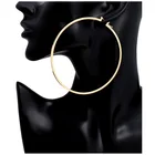 Earrings Big 80mm Statement Earrings Women Stylish Minimalist Gold Hoop Earrings Big Round Circle Earrings