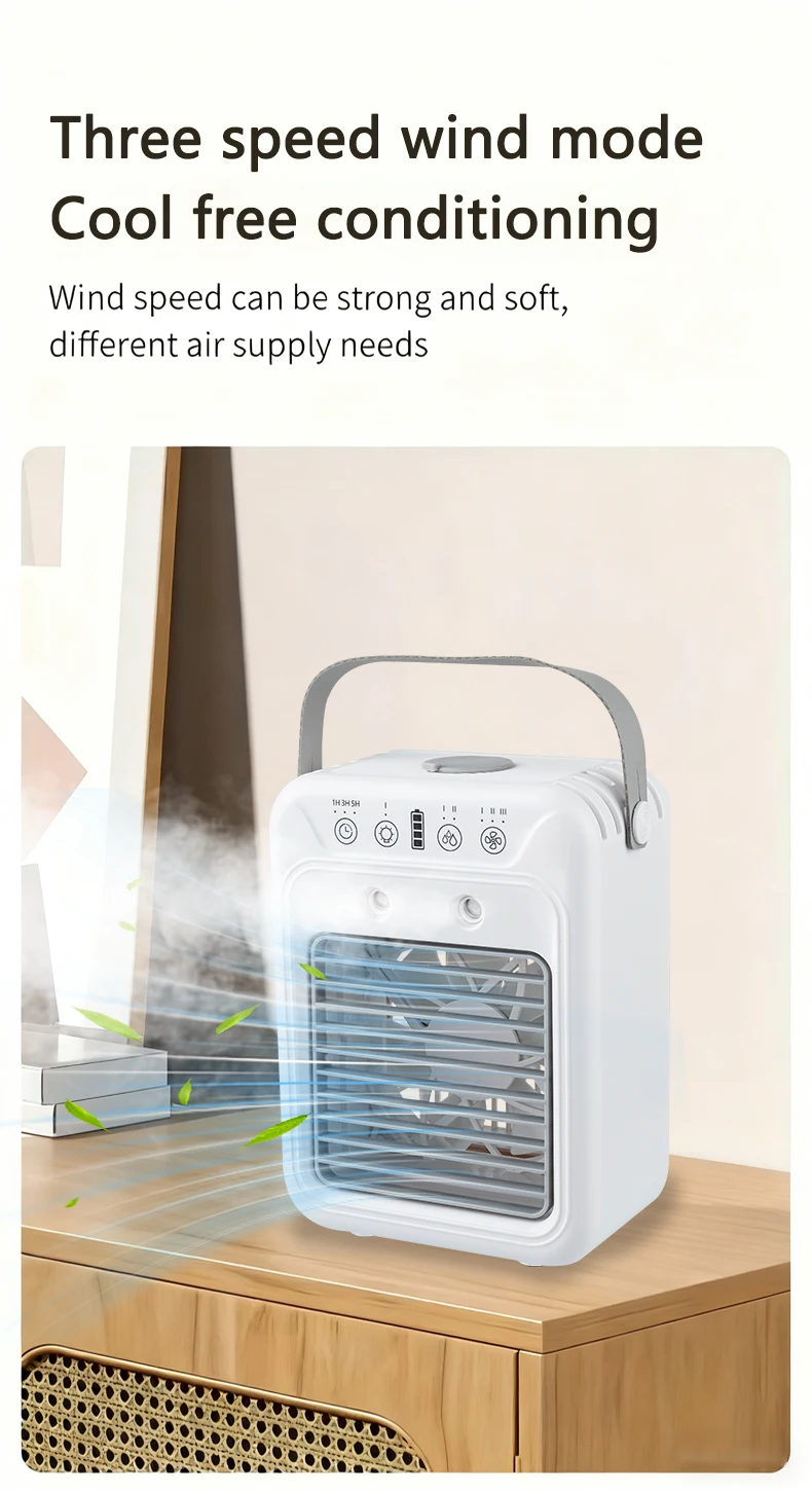 Usb Rechargeable Air Conditioner, Portable, Battery, Plastic - detail 16