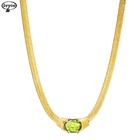 Ruby Chain Zircon Stainless Steel Necklace Ruby Original Necklace For Women Gold Plated Jewerly