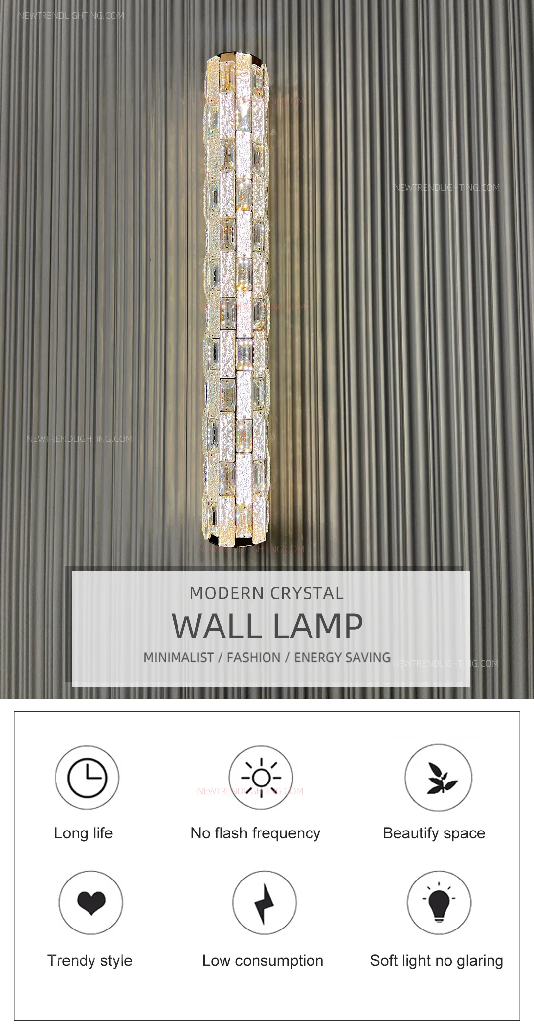cpl 521 bespoke crystal wall sconce luxury led accent lighting for hotel corridor guest room-0