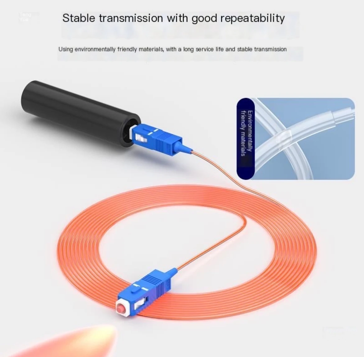 직접 제조업체의 FTTH 실내 단일 코어 투명 / 보이지 않는 광케이블 홈 입구 광섬유 광섬유 장비 7