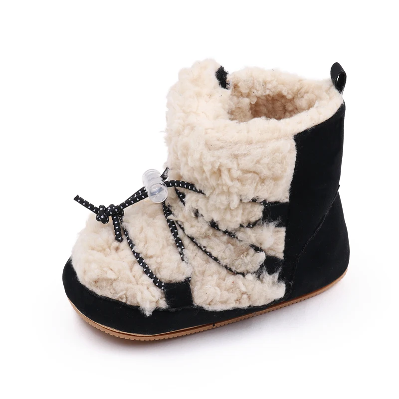 Autumn and Winter New Baby Thick Warm Coral Velvet Warm Soft Sole Toddler Cotton Boots manufacture