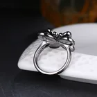 Fashion Diamond Ring Rings Korean Fashion Black Full Diamond Inlaid Ring For Women Black Butterfly Ring