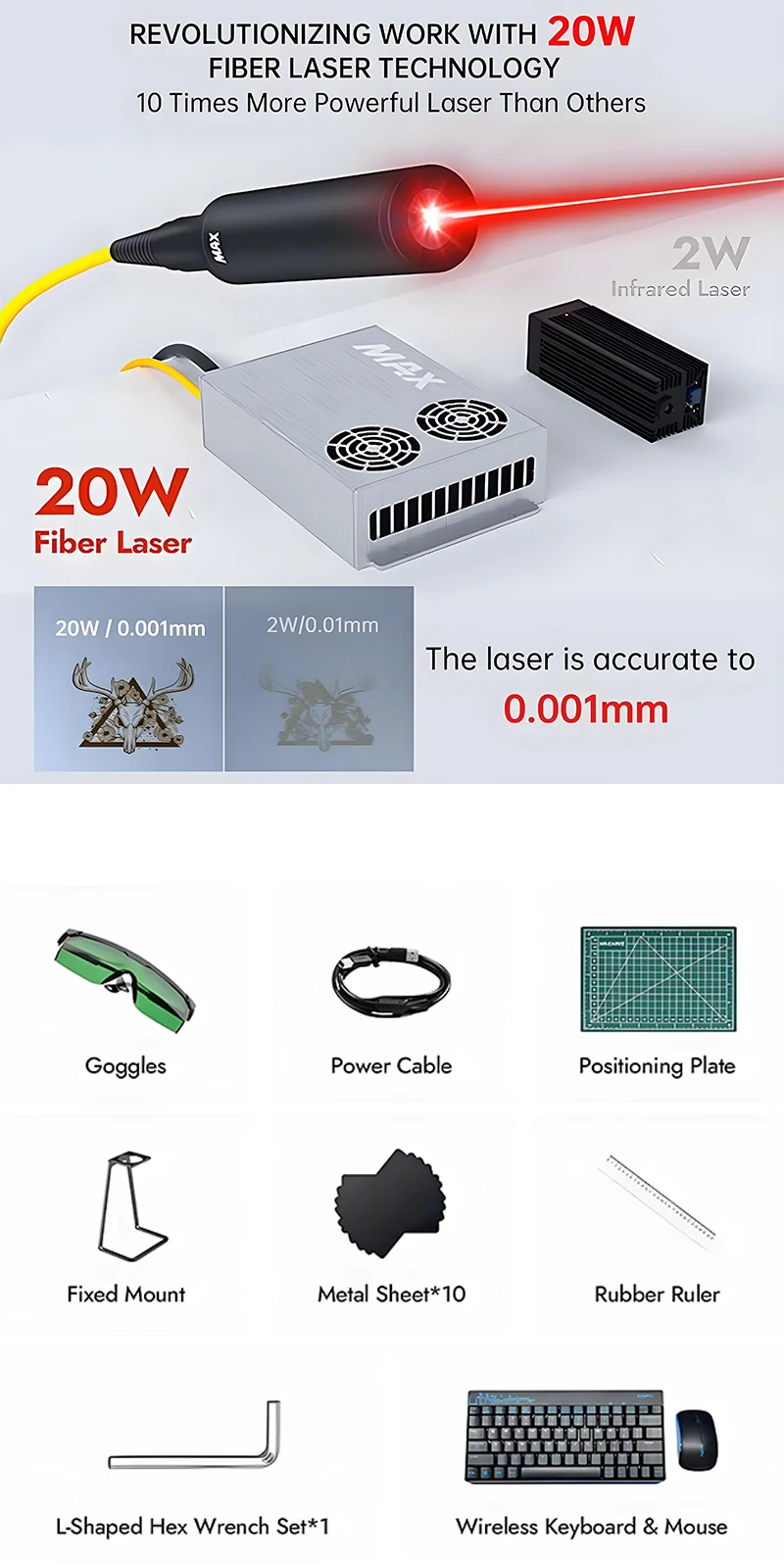 C2 Desktop Fiber Laser Marking Machine Easy-to-Operate Screen Printing for Small Business for Acrylic Glass Rubber Wood Diode
