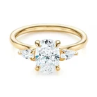 Oval Engagement Ring Wedding Gemnel Sterling Silver 925 Jewellery Oval Pear Diamond Engagement Wedding Ring