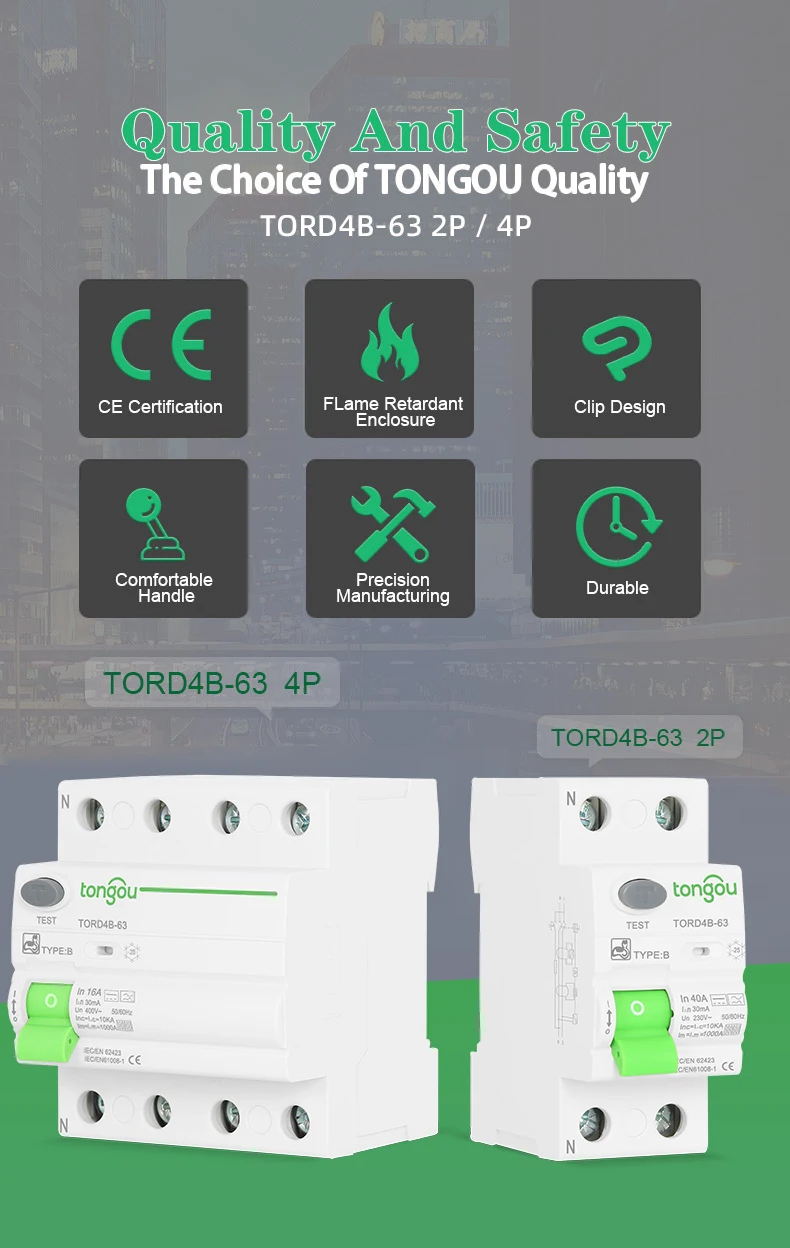 Rccb Rcd Dc Electric Vehicle Ev Charging Pile Residual Current Breaker