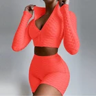 New Clothes 2021 Summer New Style Yoga Clothes Fashion Solid Color Long-Sleeved Leisure Sports Set