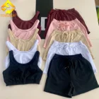 2021 Summer New Arrival Biker Zipper Lady Hoody With Short Pants Jogger Running Set 2 Pieces Woman