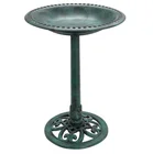 28 Inch Bird Bath Outdoor Garden Resin Lightweight Retro Courtyard Art