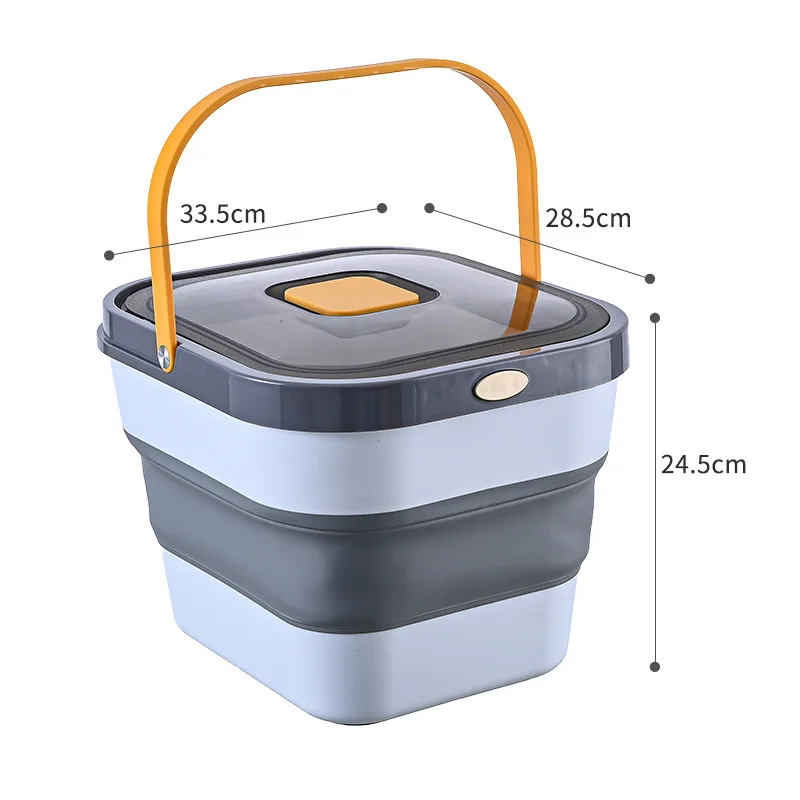 Customized Collapsible Rice Bucket OEM ODM Household Hand Withdrawals Sealed Moisture-proof Kitchen Storage Box Bucket Rice Box