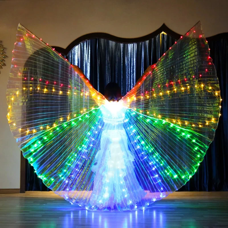 White Lights LED ISIS WINGS belly dance costumes light club show Dance Props 