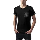 Shirt Wholesale High Quality Cheap Summer Casual Sport Black Slim Fit T Shirt With Camo Pocket For Men