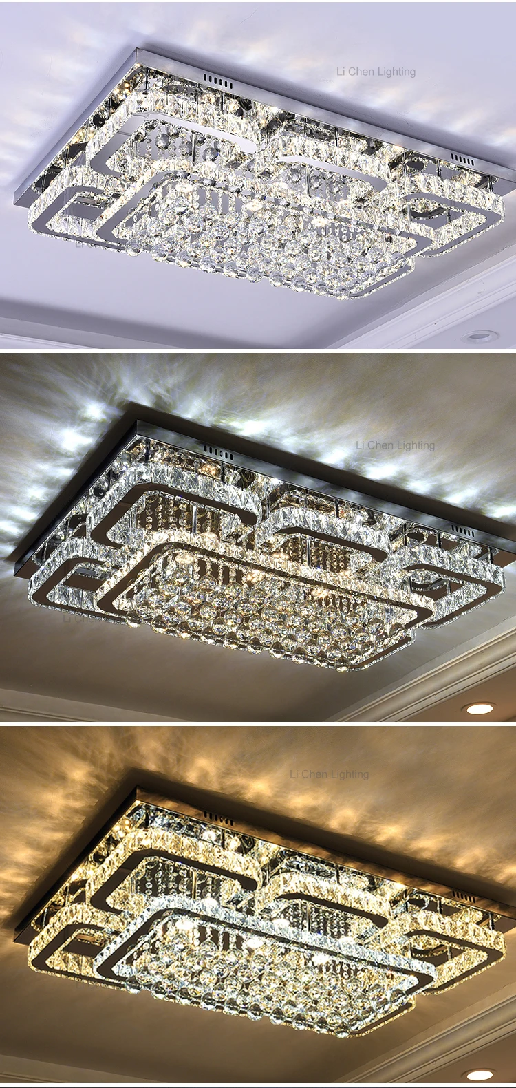 c0061 luxury style residential bedroom decoration flush mounted crystal led ceiling light -1