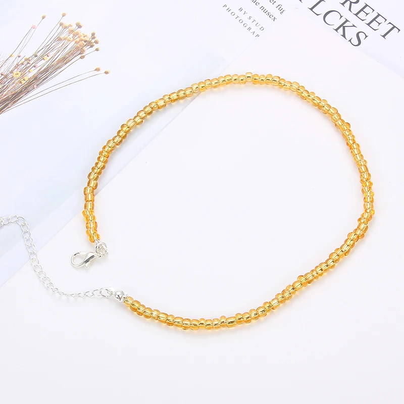 Simple Seed Beads Strand Necklace Women 