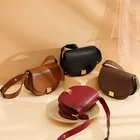 Small Bag Leather Accept Logo High Quality Small Bag Split Leather Sling Saddle Cross Body Messenger Bag For Woman