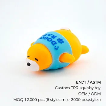 Wholesale 6 Styles Stress Relief Soft Sensory Toy Groove Pals TPR Slow Rebound PVA Filled Squeeze Squishy Toy